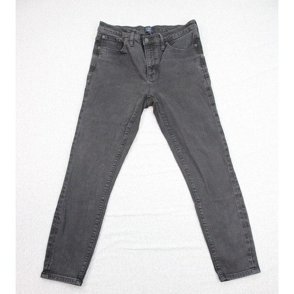 J.CREW Denim - J Crew Jeans Womens Size 29 Black Denim 9" High-Rise Skinny Stretch